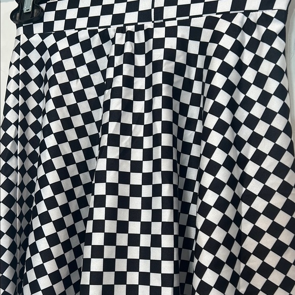 Terez Black and White racing flag Checkered skate Skirt size 10/12 new - Picture 6 of 6